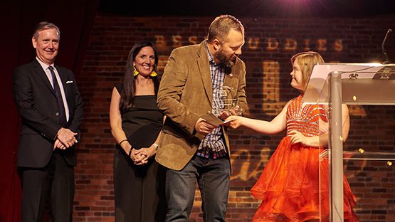 Champion fundraiser at an event